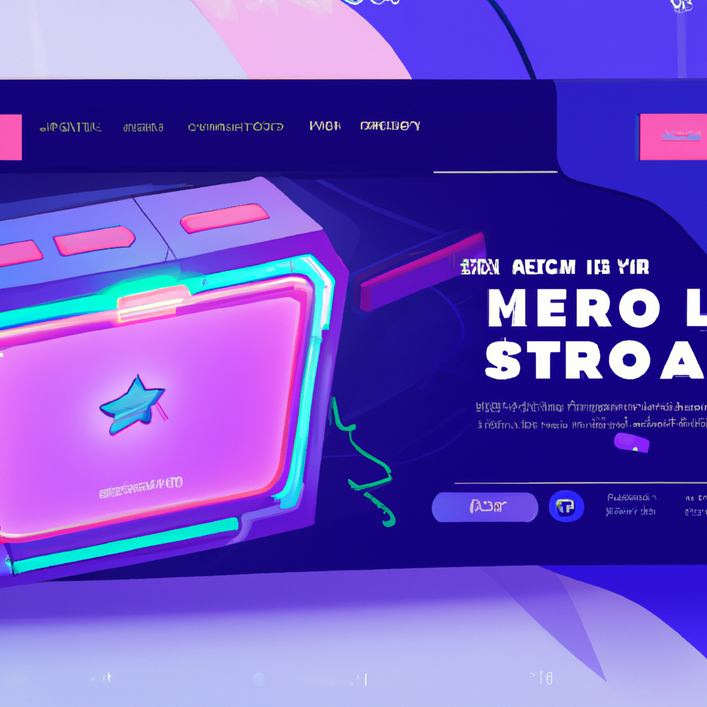 ArcadeForge hero scene with neon arena and HUD